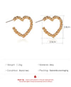 New Earrings Simple Metal Frosted Heart-shaped Earrings Ladies Temperament Carved Opening Love Earrings Wholesale Gooddiy