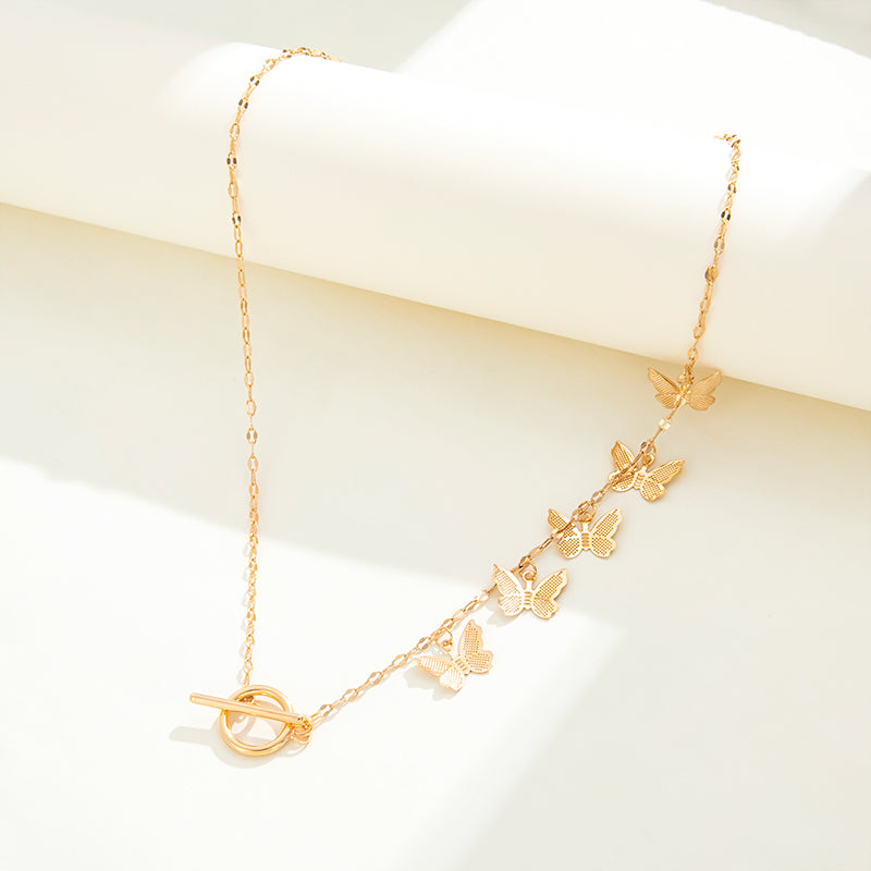 Fashion Elegant Butterfly Pendant Clavicle Chain Necklace Women