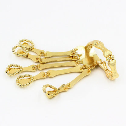 Funny Fashion Skeleton Skull Alloy Plating Resin Women's Bangle