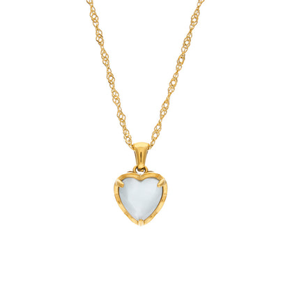 Fashion Heart Shaped Pendant Jewelry Stainless Steel Plated 18k Zircon Necklace