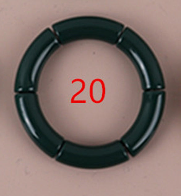 Retro Geometric Acrylic Three-dimensional Decoration No Inlaid Women's Bangle