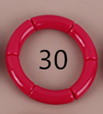 Retro Geometric Acrylic Three-dimensional Decoration No Inlaid Women's Bangle