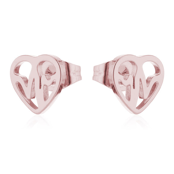 Women's Simple Style Korean Style Geometric Stainless Steel No Inlaid Ear Studs Stainless Steel Earrings