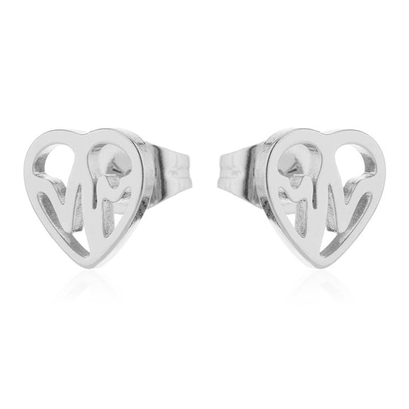 Women's Simple Style Korean Style Geometric Stainless Steel No Inlaid Ear Studs Stainless Steel Earrings