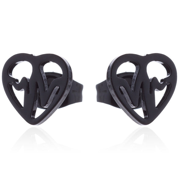 Women's Simple Style Korean Style Geometric Stainless Steel No Inlaid Ear Studs Stainless Steel Earrings