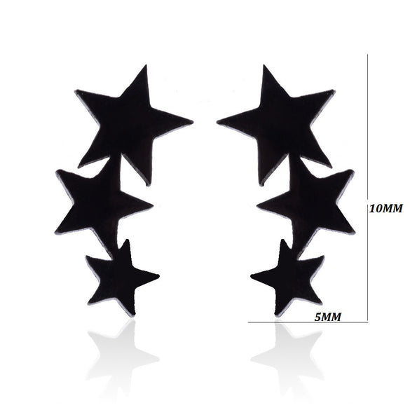Women's Simple Style Korean Style Geometric Stainless Steel No Inlaid Ear Studs Stainless Steel Earrings