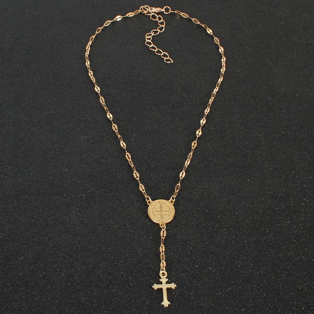 Fashion Cross Alloy Plating Necklace