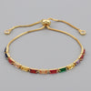 Retro Geometric Copper Zircon Bracelets In Bulk