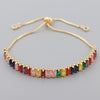 Retro Geometric Copper Zircon Bracelets In Bulk