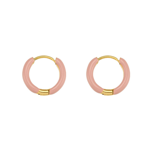 Fashion Geometric Stainless Steel Earrings Stoving Varnish Plating Stainless Steel Earrings