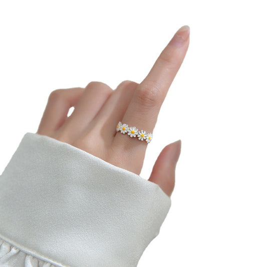 Fashion Daisy Alloy Plating Open Ring 1 Piece