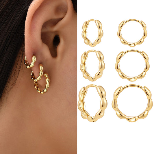1 Pair Simple Style Heart Shape Plating Copper Earrings