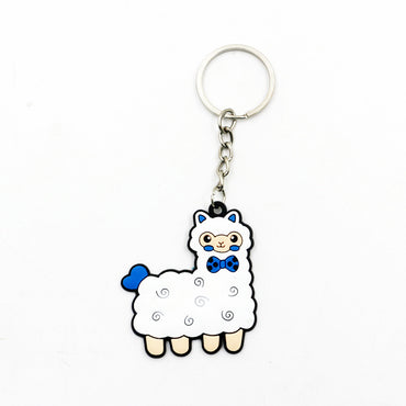 Cute Alpaca Silicone Pvc Splicing Bag Pendant Keychain