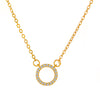 Fashion Circle Copper Necklace Inlay Zircon Copper Necklaces