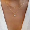 Fashion Water Droplets Alloy Inlay Rhinestones Necklace