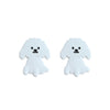 Cute Dog Alloy Stoving Varnish Ear Studs