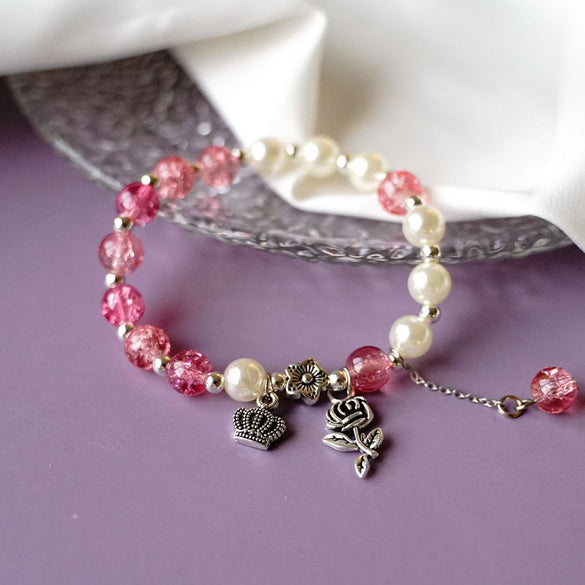 Fashion Flower Alloy Beaded Bracelets