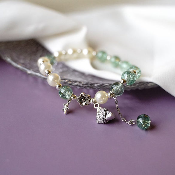 Fashion Flower Alloy Beaded Bracelets