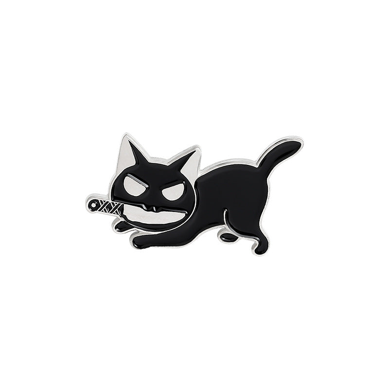 Cartoon Style Cat Alloy Stoving Varnish Unisex Brooches