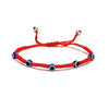 Simple Style Devil'S Eye Palm Glass Rope Unisex Bracelets