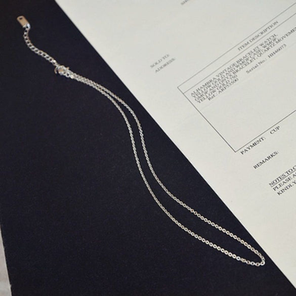 Fashion Geometric Titanium Steel Chain Necklace