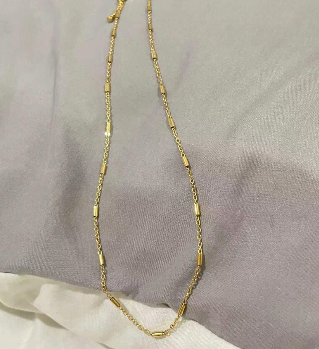 Fashion Geometric Titanium Steel Chain Necklace
