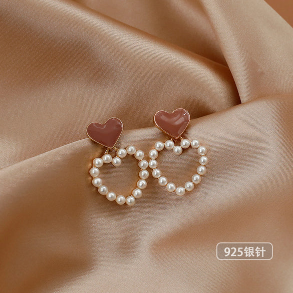 Lady Geometric Alloy Plating Artificial Pearls Women's Earrings 1 Pair