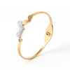 Fashion Geometric Stainless Steel Plating Zircon Bangle