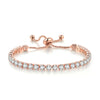 Fashion Geometric Copper Zircon Bracelets In Bulk