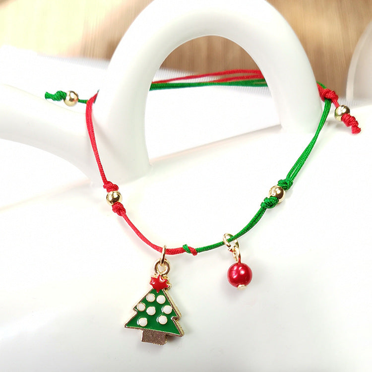 Fashion Christmas Tree Santa Claus Alloy Plating Inlay Rhinestones Women's Bracelets 1 Piece