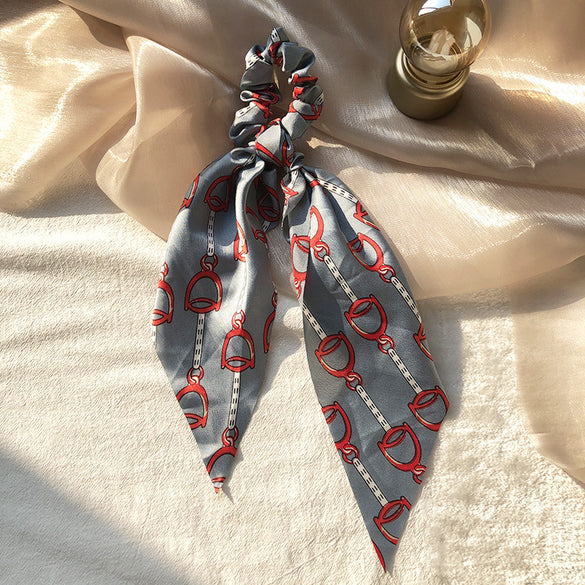 Fashion Ditsy Floral Cloth Printing Hair Tie 1 Piece