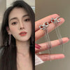 Fashion Tassel Alloy Inlay Artificial Diamond Women'S Drop Earrings 1 Pair