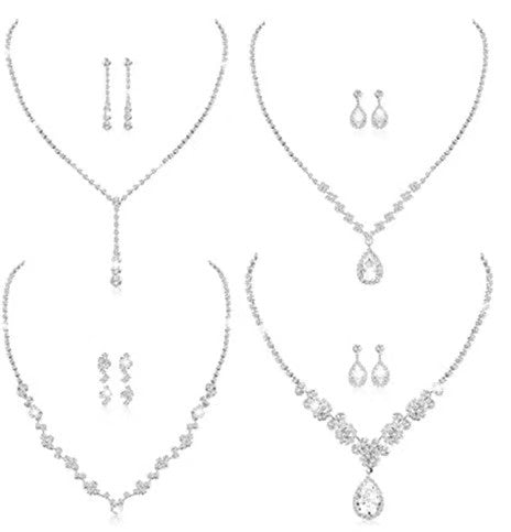 Fashion Water Droplets Alloy Inlay Rhinestones Women's Bracelets Earrings Necklace