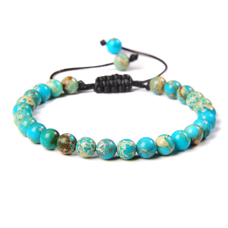 Ethnic Style Solid Color Natural Stone Beaded Bracelets
