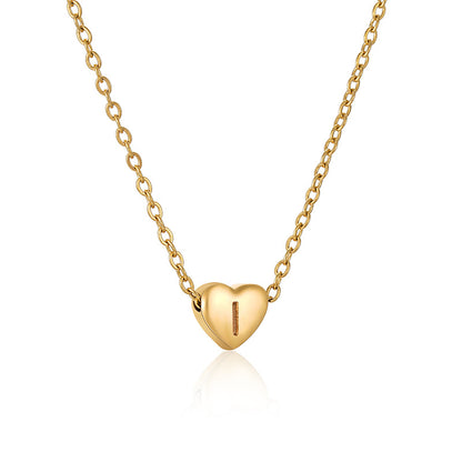 Fashion Letter Heart Shape Titanium Steel Plating Necklace 1 Piece