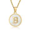 Fashion Round Letter Stainless Steel Plating Necklace