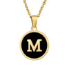 Fashion Round Letter Stainless Steel Plating Necklace