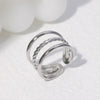 Fashion Geometric Stainless Steel Plating Open Ring
