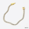 Glam Geometric Stainless Steel Plating Zircon Bracelets