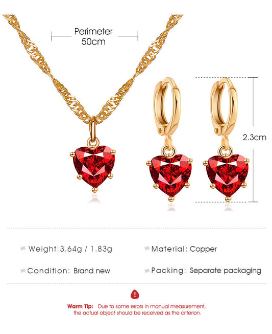 Simple Style Heart Glass Copper Artificial Gemstones