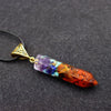 Fashion Square Natural Stone Epoxy Pendant Necklace 1 Piece