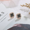 Simple Style Flower Rhinestone No Inlaid Earrings Ear Studs