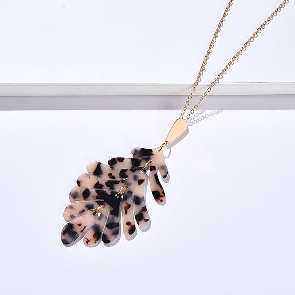 Ethnic Style Flower Alloy Acetic Acid Sheets Plating Women's Earrings Necklace 1 Set