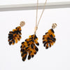 Ethnic Style Flower Alloy Acetic Acid Sheets Plating Women's Earrings Necklace 1 Set