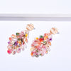 Ethnic Style Flower Alloy Acetic Acid Sheets Plating Women's Earrings Necklace 1 Set
