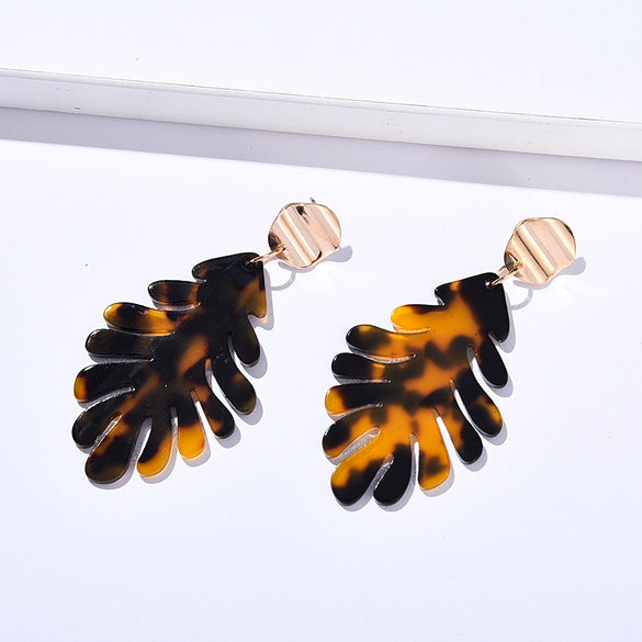 Ethnic Style Flower Alloy Acetic Acid Sheets Plating Women's Earrings Necklace 1 Set