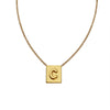 Simple Style Letter Square Titanium Steel Necklace 1 Piece