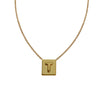 Simple Style Letter Square Titanium Steel Necklace 1 Piece