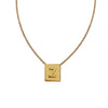 Simple Style Letter Square Titanium Steel Necklace 1 Piece