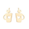 Fashion Geometric Stainless Steel Plating Ear Studs 1 Pair